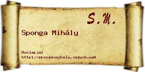 Sponga Mihály névjegykártya